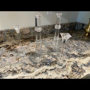 Tiffany & Co. Crystal Candlestick Holders
